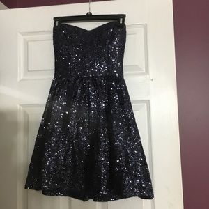Navy blue sequin dress